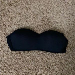 Shein bandeau strapless black bra.